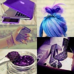 odeiorotulos:  Omg i love purple 😍💃🎀👠💄👑 #fashionsaid