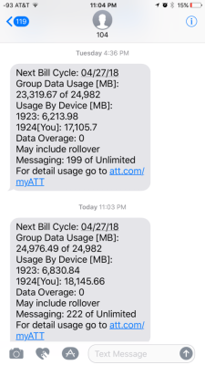 I used 24.976 mb out of 24.982 mb data this month.  I get new