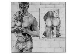 retro-gay-illustration:  Gym Artwork 5 by RAW (Richard A. White).