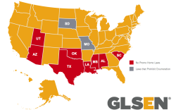 luckyseventeen:  policymic:  8 states with anti-gay laws similar to Russia’s  While the situation in Russia is dire, it’s hardly the only place to have instituted a law banning “gay propaganda.” In fact, as a map from the Gay, Lesbian &amp; Straight