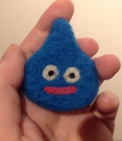 needle felted slime pin!