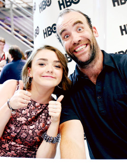 kinginthenorths:  Maisie Williams and Rory McCann attend HBO’s
