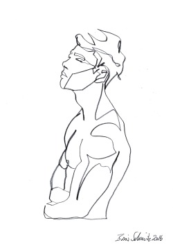 borisschmitz:    “body 7″, continuous line drawing by Boris