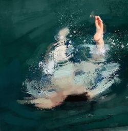 paintdeath:  Swimmer by Pedro Covo 