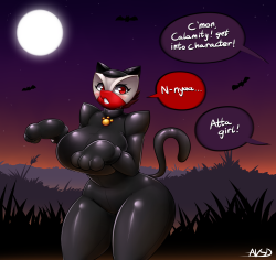 averyshadydolphin:  Calamity’s halloween pic with bonus hypno