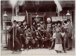 Russian officers in Manchuria during the Boxer Rebellion, China