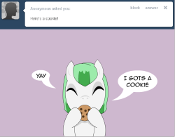 askbright-eyes:  And it’s a chocolate chip one too, yay!  D'aww