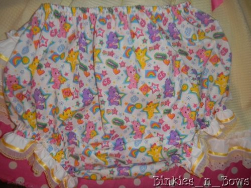 huggiesandkisses:  bbybrr:  Care Bears!  I have a bib made of the fabric in that first picture, the cloth dip :) 