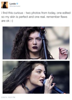 kickingmydermatillomania:  lorde-fans:  Lorde via twitter  Phenomenal.