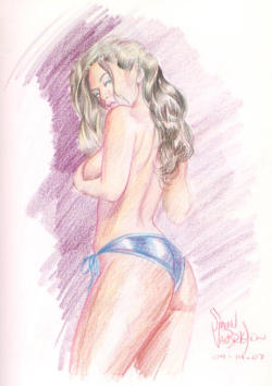 shawnvanbriesen:  More old art I did. Coloured pencil on sketch