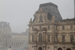 highways-are-liminal-spaces:  Louvre Museum in the rain, Paris,