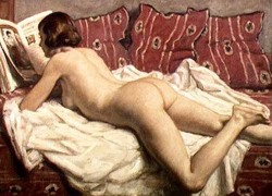 books0977:  Nude on a Pink Divan (c.1925). René François Xavier