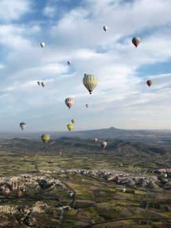 aerialandlandscapes:  Sunrise Balloon Ride in Cappadocia, Turkey