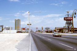 vintagelasvegas:  Las Vegas Blvd, 1970.  A view of the Strip