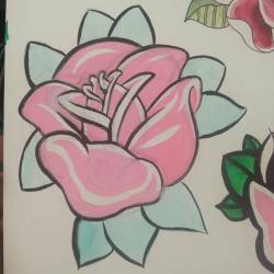 Flower.  #mattbernson #flowers #tattooapprentice #drawing #art