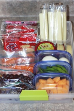 gymgirls123:  Create a healthy snack drawer for the fridge. 