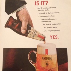 slimkardashian:  #Michelob ad from a 1967 #Playboy #beer fuckin