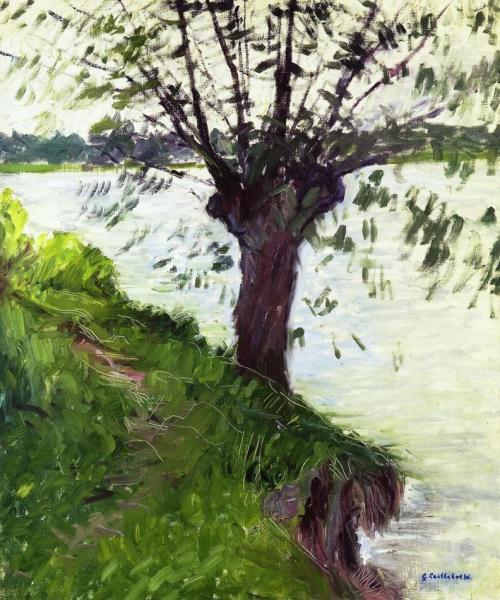 artist-caillebotte:  Willow on the Banks of the Seine, 1891,