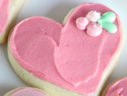 misterfawn:  pink frosted heart sugar cookies
