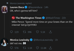 sirfrogsworth:Monica Lewinsky is funnier than all of the comedians