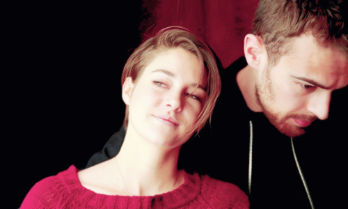 :  Shailene Woodley and Theo James. 