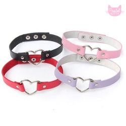 kittenpride:heart ring choker - Ů - i neeeeed the purple and