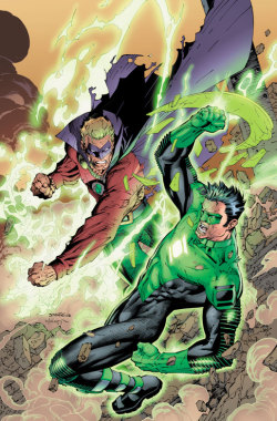 comicnate:  Alan Scott vs Kyle Rayner by Jim Lee