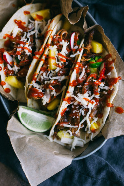 foodiebliss:  Asian Caramelized Pork TacosSource: The Blonde