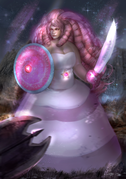 aquacrown:  Rose Quartz during the Gem War! 