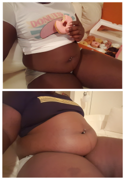 missporker:  March vs. December: All those donuts add up… 🐷