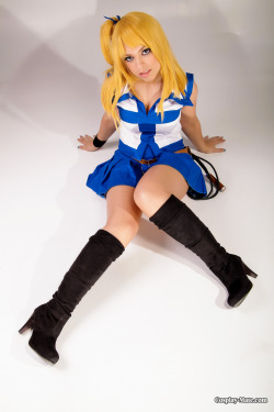 More of the Lucy Hearfilia cosplay. There is 60 more pictures of her doing a slow striptease until she naked and a 10 minutes video inside the members area of www.cosplay-mate.com (19.95$/month)