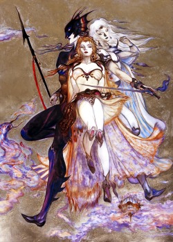 valthorvictus:Original FF4 Artwork by Yoshitaka Amano