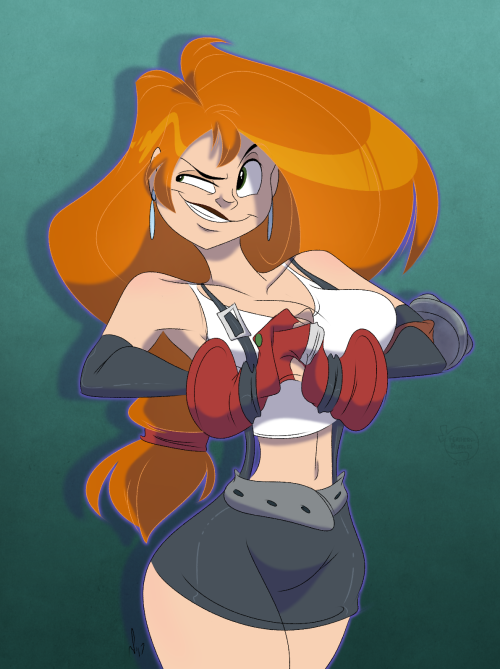 grimphantom2:  feathers-ruffled: I don’t know when I initially came up with this idea but it really makes sense when I keep thinking about it.  Plus Kimmie looks super cute in the outfit <3 So hot! Seems like everyone like to dress as Tifa =P 