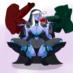 the-lonesome-toad:  redthedrawfag:  Commissioned picture If Drow