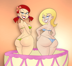 grimphantom2:  hsrw101:  sb99stuff:  A birthday gift for CK-Blogs-Stuff, Zoey and Supergirl.  “Well Sporky, looks like we’re gonna eat our way out of another jam.”   I’m surprise they fitted on the cake lol XD