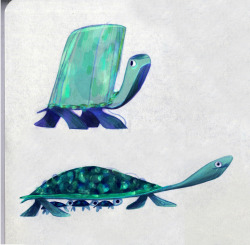 mathildeloubes:  Two little turtles that were in my sketchbook