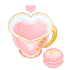 pretty-transparents:  strawberry milk tea & macaroon ♥