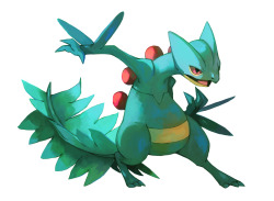 bluekomadori:  Painted a shiny Sceptile to remind myself how