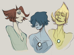 deadwooddross:  Pearl, Blue pearl, and Yellow Pearl…who i affectionately