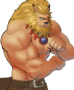 tigerdancer:  yellowmage:  sexynerdybara:  Leomon by NhawNuad