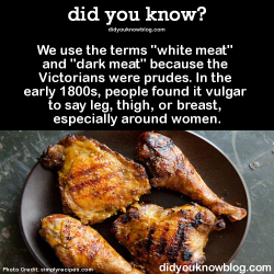 did-you-kno:  We use the terms “white meat” and “dark meat”