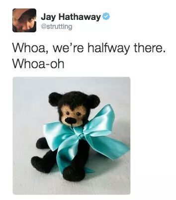 wilwheaton: ithelpstodream:  Whoa We’re Halfway There puns are the best. 