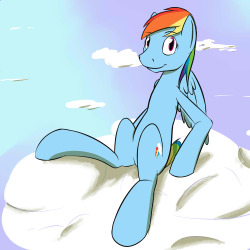 Just a plain ol’ Rainbow Dash pic, cause I wanted to do