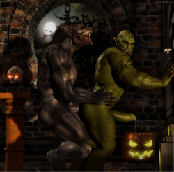 hotmonsterxxx:  Halloween and Orctober Live on Forever (Human
