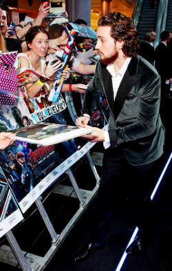 caroldanvers:   Aaron Taylor-Johnson attends the European premiere