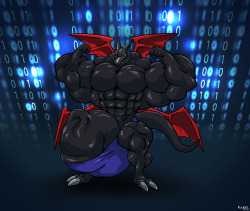 rackunwolf:  Cyberdramonreward for one of my patreons, every