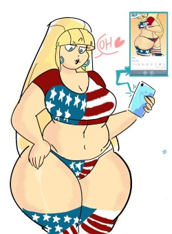 jig-x-saw:  Anon asked for a front view of merica   HOT DAM!