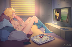 lewdua:  “Thursday night”Hello lewdies, A casual scene of