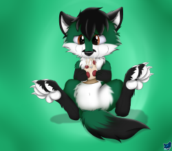 cloufypaws:  He’s such a cutie nomming on his pizza <3Follower
