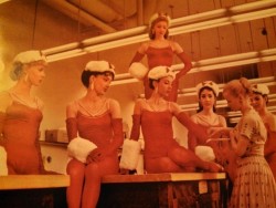 cloakfullofeagles:  Rockettes getting ready for Christmas. 